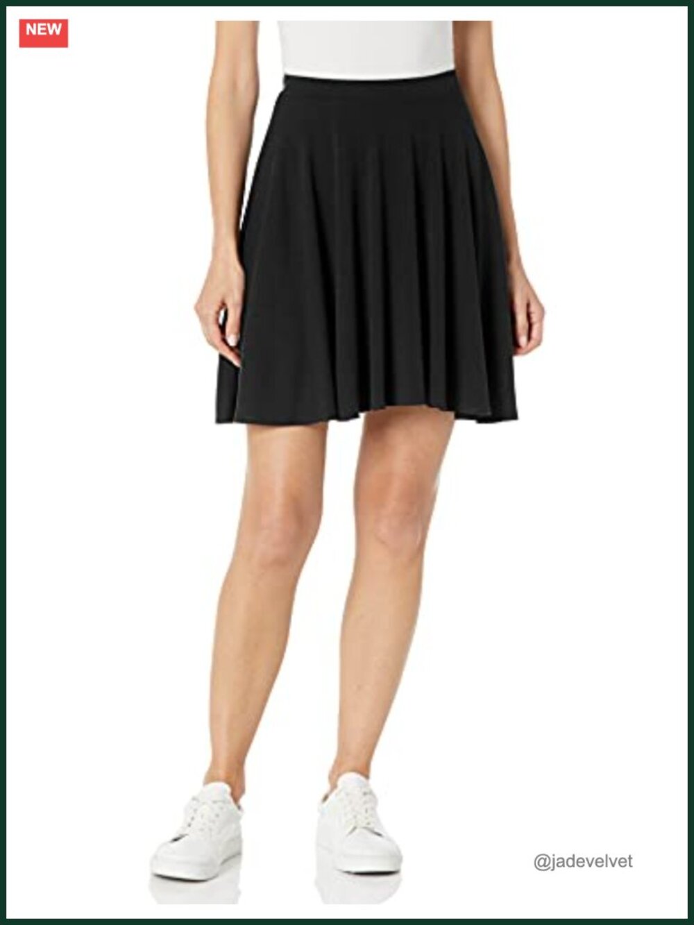 Petite Stretch Ponte Full Circle Skirt - Mid Rise Pull On Mini Skirt